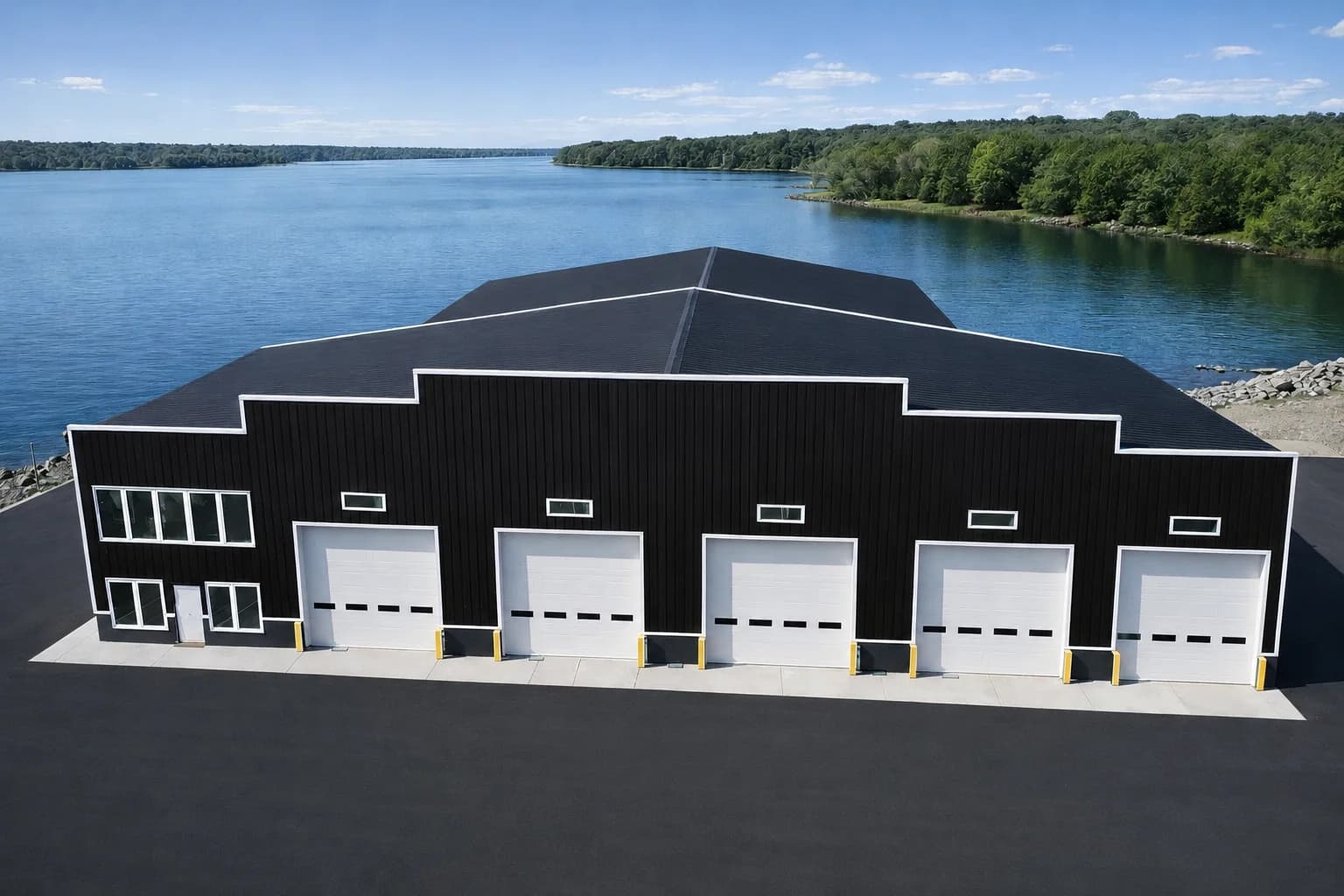 Commercial metal building exterior