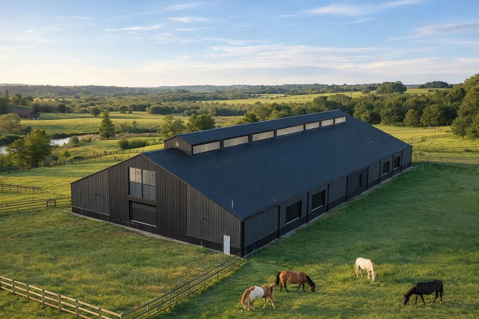 Agricultural metal building equipment storage project