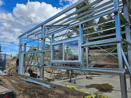 Cold-formed steel garage exterior