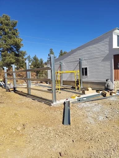 Cold-formed steel garage extension construction in Weston, Colorado