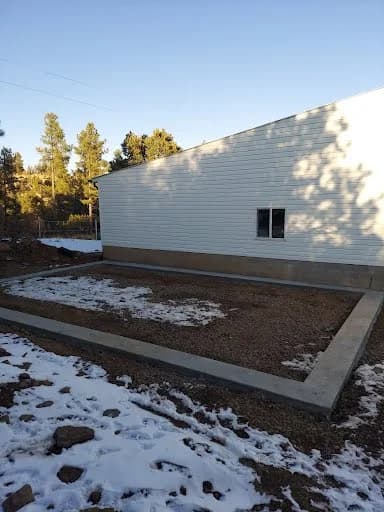 Garage extension foundation in Weston, Colorado