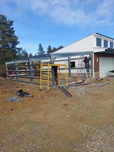 Cold-formed steel garage framing in Weston, Colorado