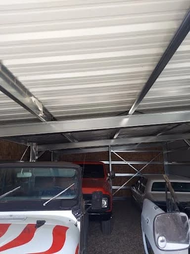 Cold-formed steel garage extension interior in Weston, Colorado