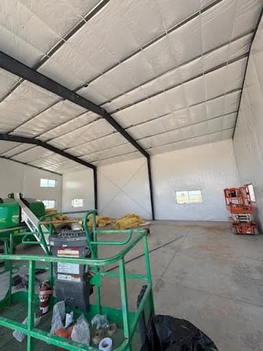 Completed PEMB personal shop building and site in Roosevelt, Utah