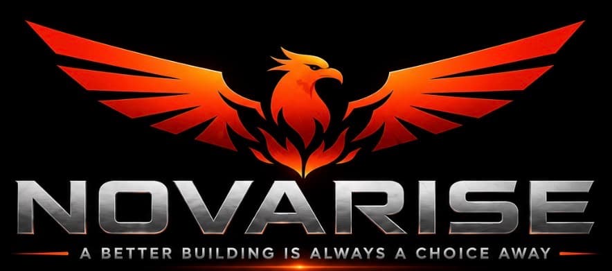 NovaRise phoenix and corporate wordmark