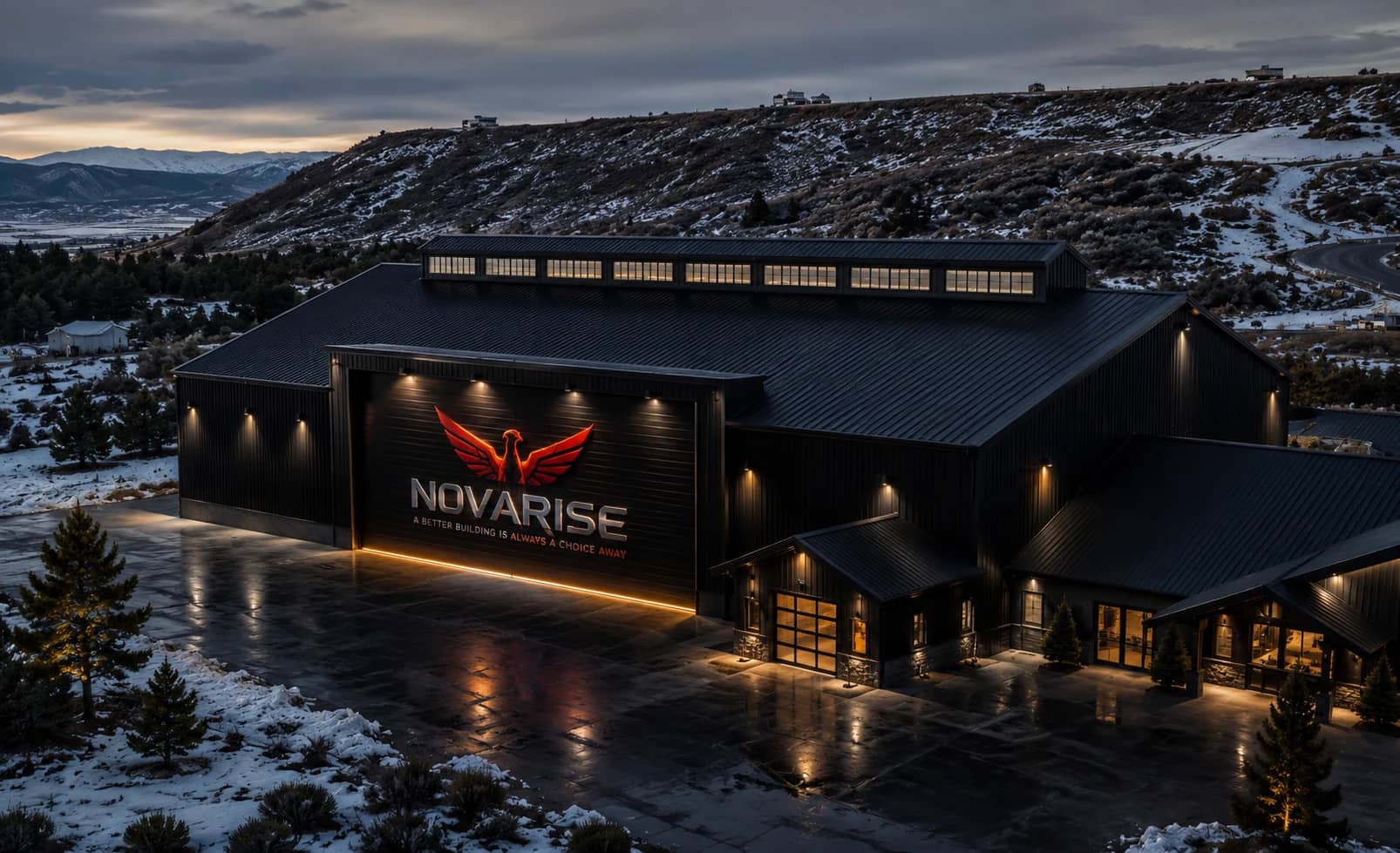 Visualización asistida por IA de la sede de software NovaRise